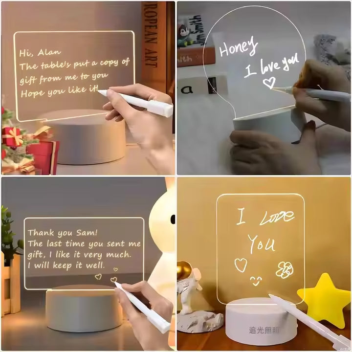 3D  Note Board Led Night Light